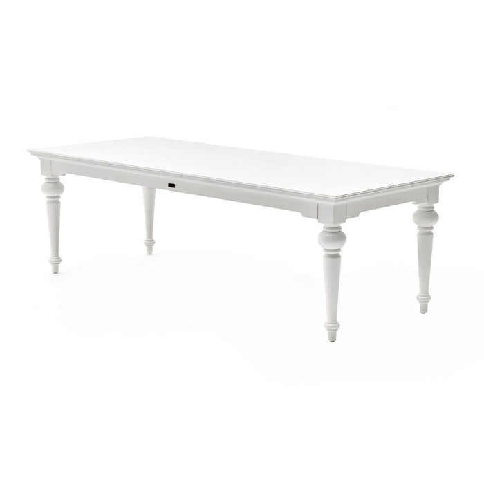 94" Solid Wood Dining Table - White