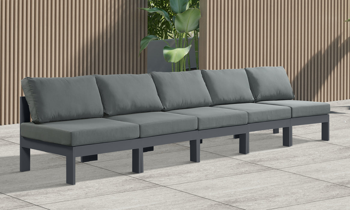 Nizuc - Outdoor Patio Modular Sofa Armless - Grey
