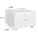 Giga office copier cabinet with two steel doors, mobile printer stand and pedestal file storage for office organization.