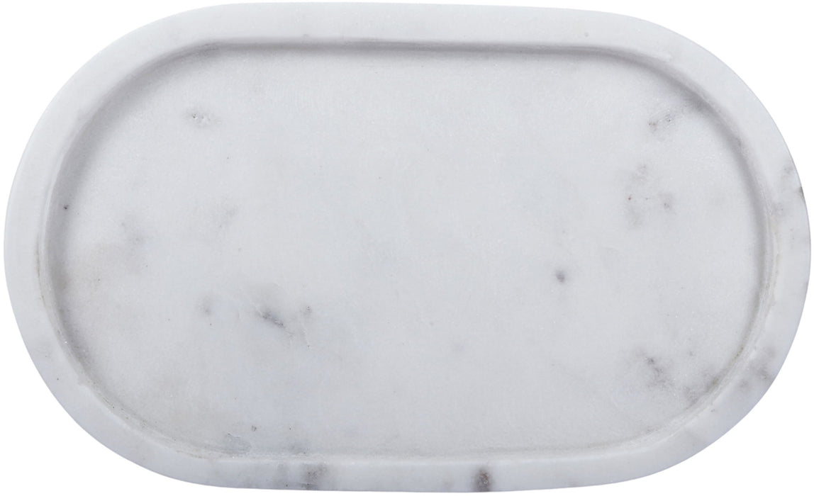 Ophelia genuine marble tray by Meridian Furniture, rectangular tray with elegant marble surface and polished finish.