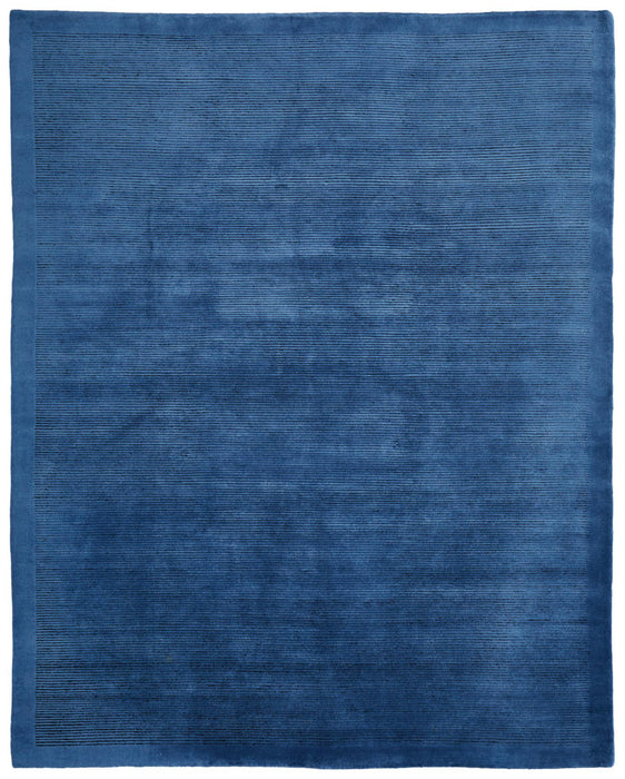 8' X 10' Wool Hand Knotted Area Rug (743908) - Blue / Gray