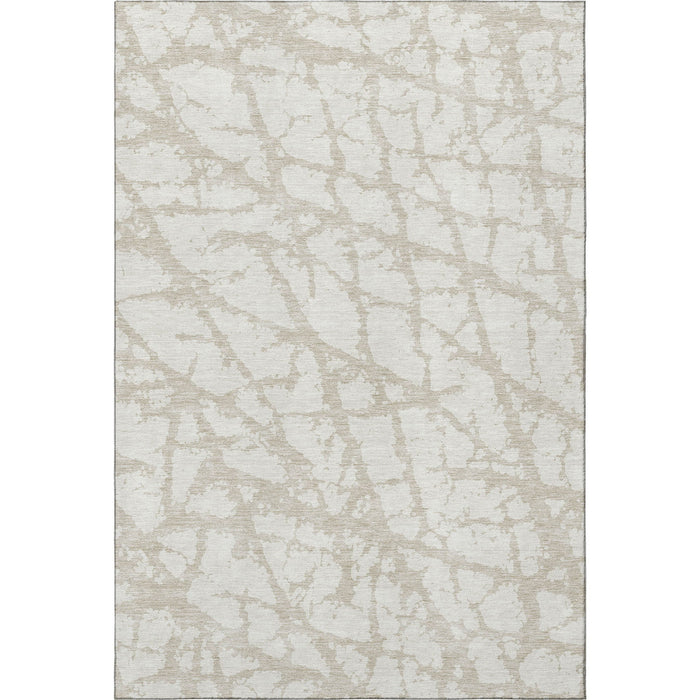 10' X 14' Abstract Washable Area Rug With UV Protection (676854) - Ivory / Beige