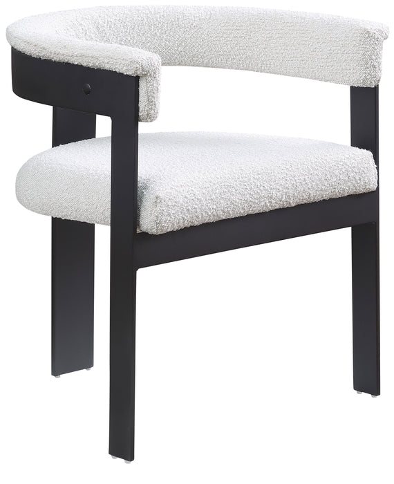 Romeo - Boucle Dining Chair With Black Base (Set of 2)