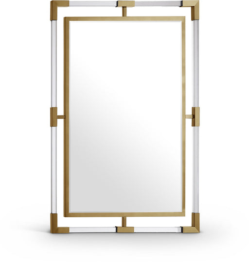 Rectangular accent mirror by Meridian Furniture featuring a sleek, modern design with a reflective glass surface.