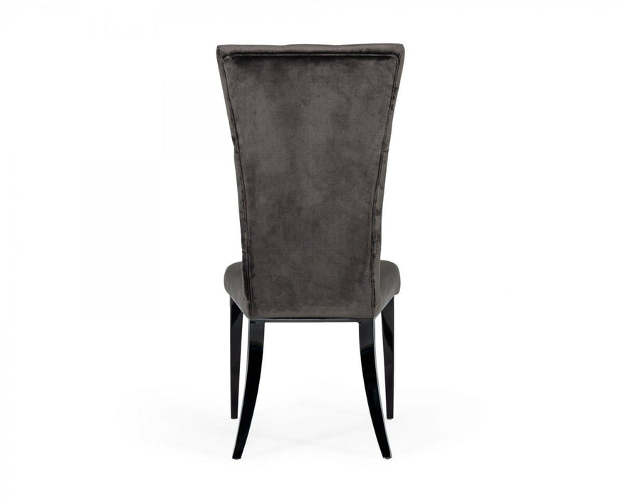 Velvet Dining Side Chairs (Set of 2) - Gray