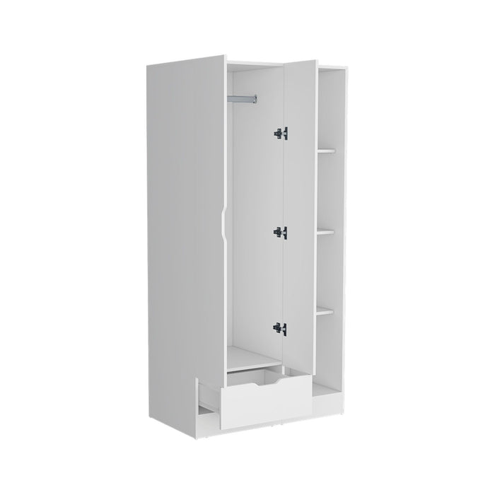 Wood Corner Accent Chest (731817) - White