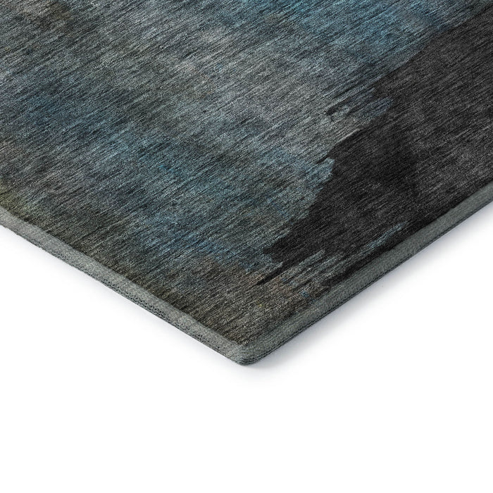 10' X 14' Abstract Washable Area Rug With UV Protection (684280) - Copper / Ivory / Teal