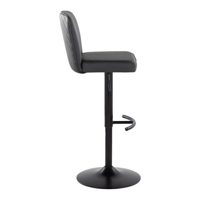 Henry - Adjustable Barstool With Swivel - Black Metal (Set of 2)