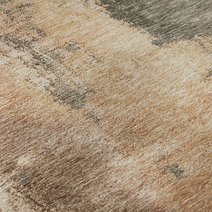 10' X 14' Abstract Washable Area Rug With UV Protection (683554) - Terra Cotta / Beige / Sage
