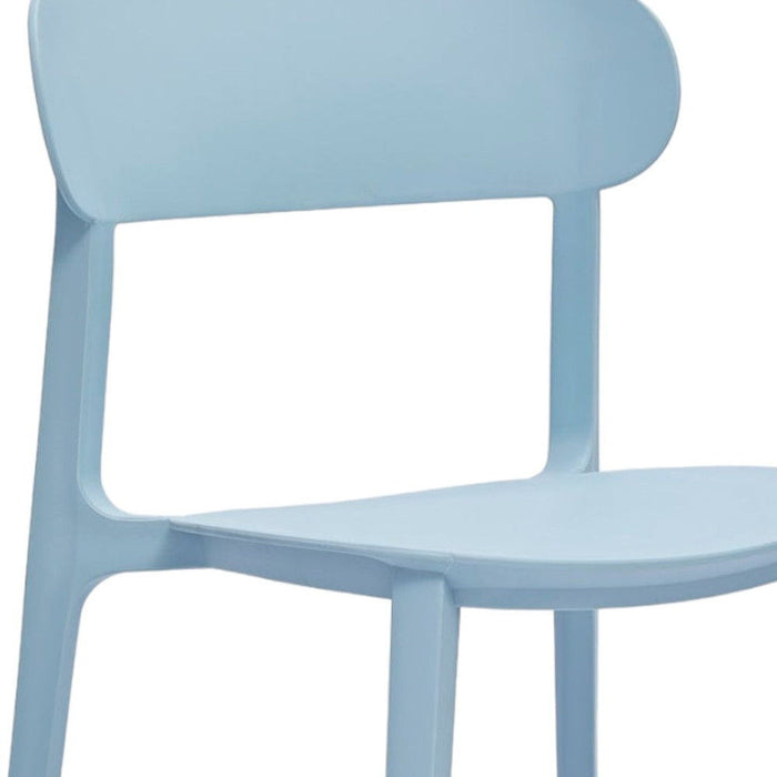 Heavy Duty Plastic Dining Side Chair (Set of 4) - Blue