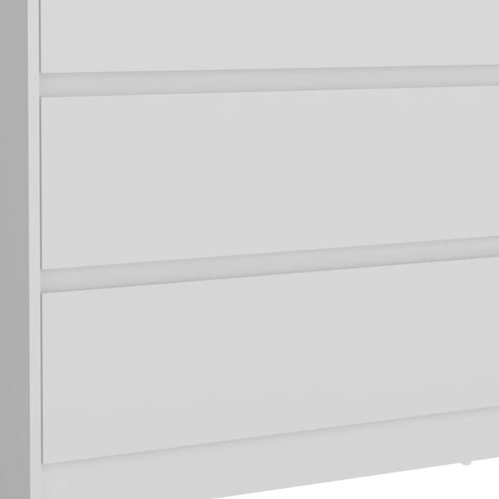 33" Wood Three Drawer Dresser - White