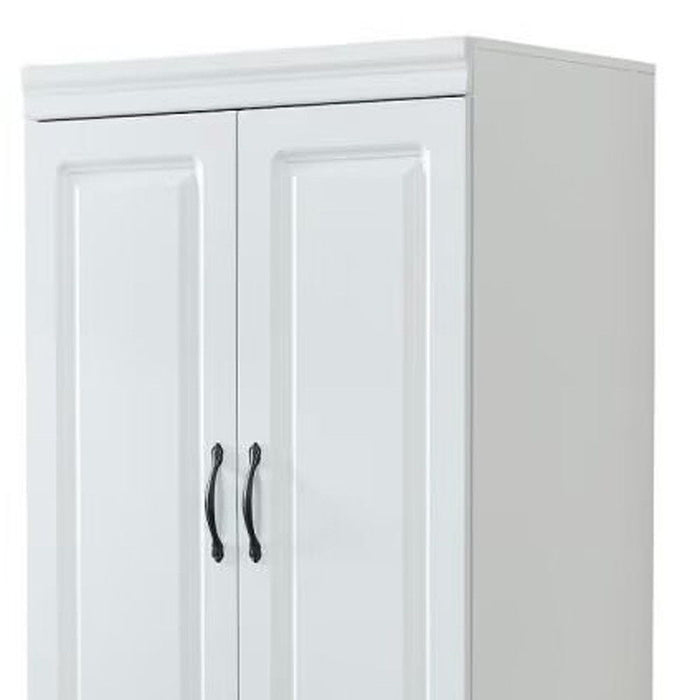 74" Two Door Two Drawer Combo Dresser - White