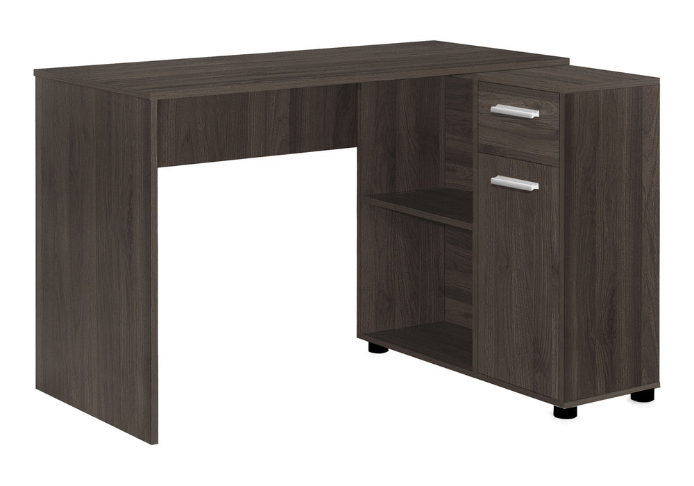 46" Wood L Shape Computer Desk - Brown