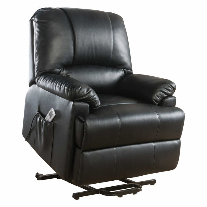 Faux Leather Power Massage Lift AssiStand Recliner - Black
