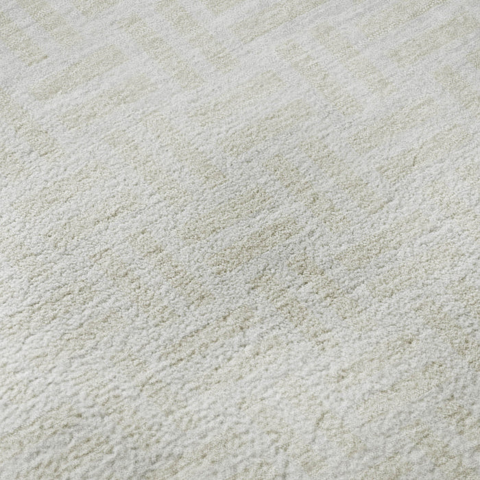 10' X 14' Abstract Geometric Washable Area Rug With UV Protection (673549) - Ivory / Beige