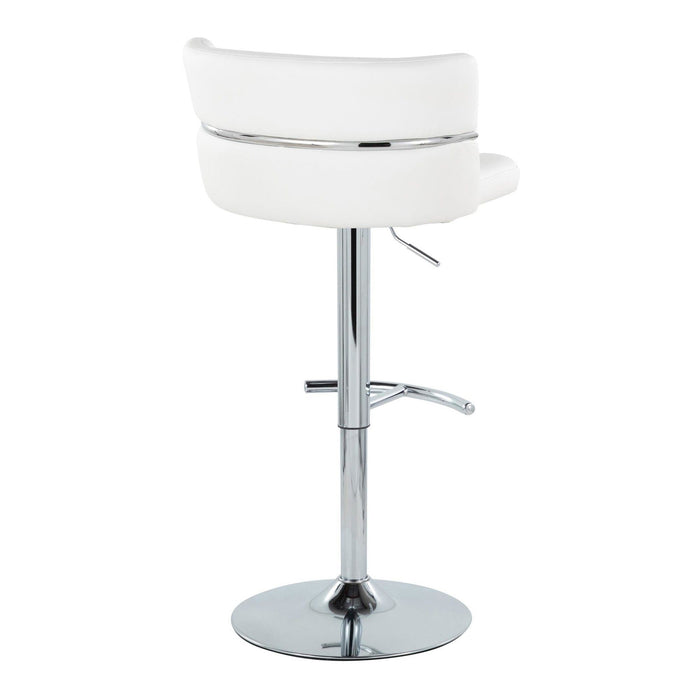 Cinch - Adjustable Barstool (Set of 2) - Silver Base