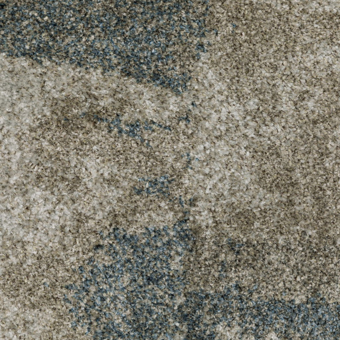 7.9' x 10.8' Geometric Power Loom Area Rug - Teal Blue