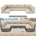 Giga outdoor deep seat cushions for patio furniture, including back and seat cushions for sectional outdoor furniture.