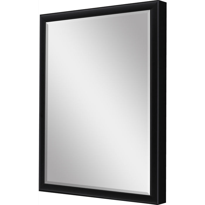 50" Solid Wood Framed Accent Mirror - Black