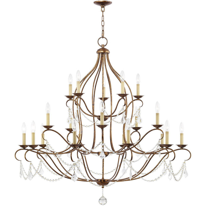 46" Multi Light Metal Dimmable Chandelier With Shades - Bronze