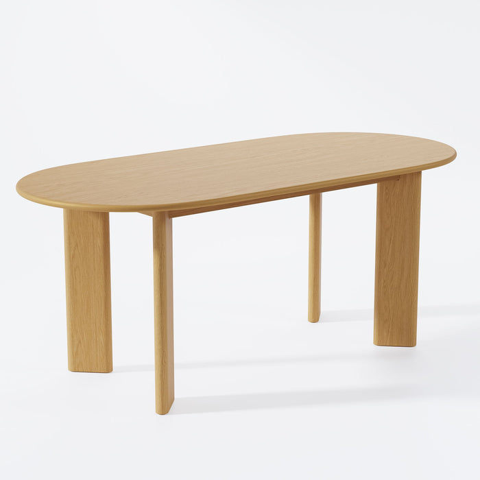 66" Solid Wood Oval Dining Table - Natural