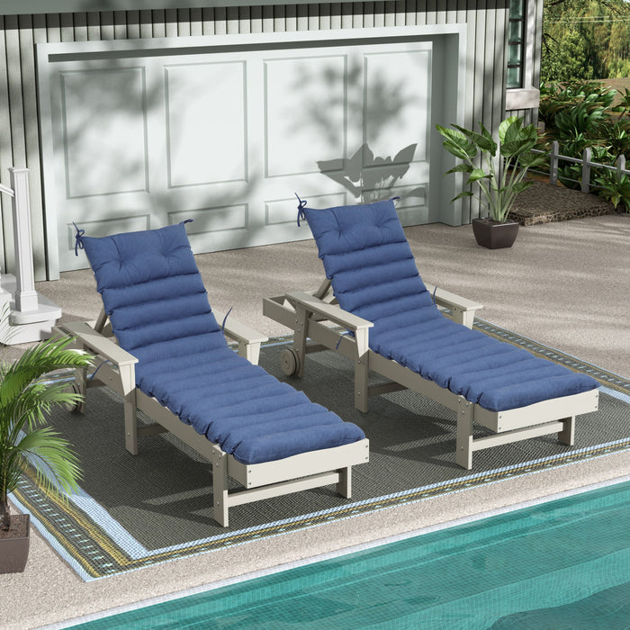 Giga 2-piece outdoor chaise lounge cushion set with comfortable back and seat cushions for patio furniture.