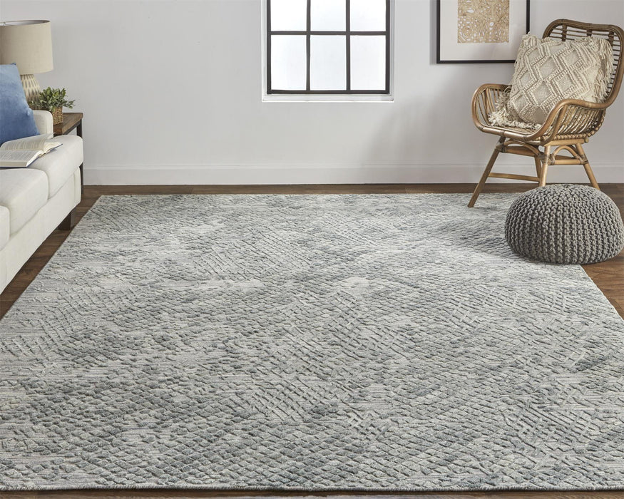 12' x 15' Abstract Hand Woven Area Rug - Gray