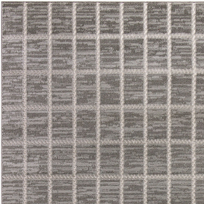 4' X 6' Geometric Area Rug (553189) - Ivory / Gray