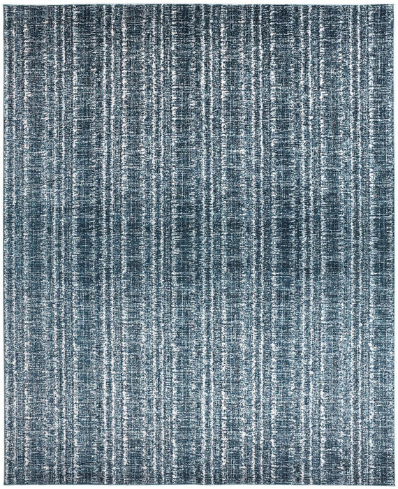10' x 13' Power Loom Area Rug - Blue And Ivory