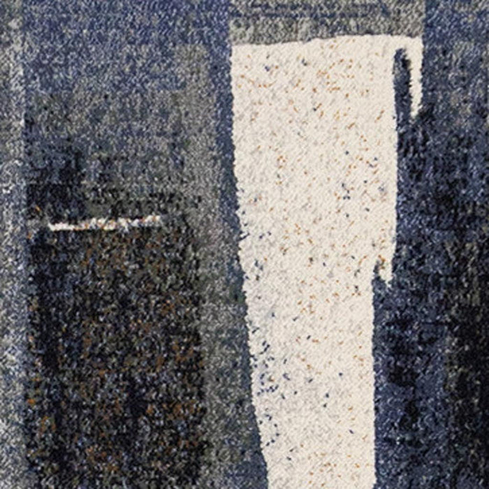 8' X 11' Abstract Area Rug (660112) - Blue / Gray / Ivory