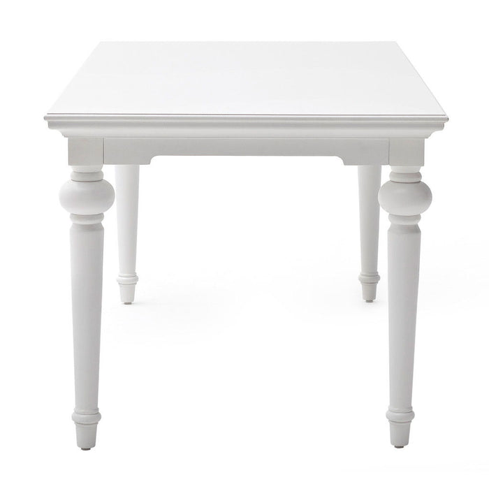 71" Solid Wood Dining Table - White