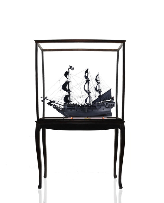 Hand Painted Pirate Floor Display Model Boat - Black / Pearl