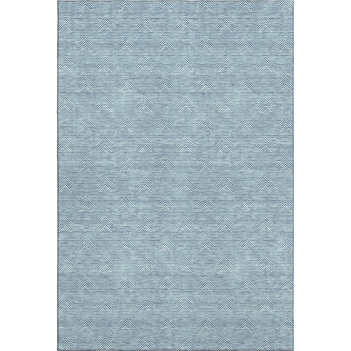 10' X 14' Abstract Geometric Washable Area Rug With UV Protection (672380) - Teal / Ivory