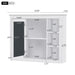 Giga wall-mounted medicine cabinet with mirror, open shelves, and adjustable interior storage for bathroom organization.