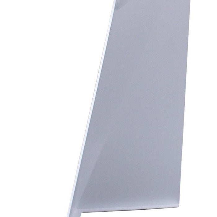 63" Ceramic And Metal Self-Storing Leaf Pedestal Base Extendable Dining Table - White