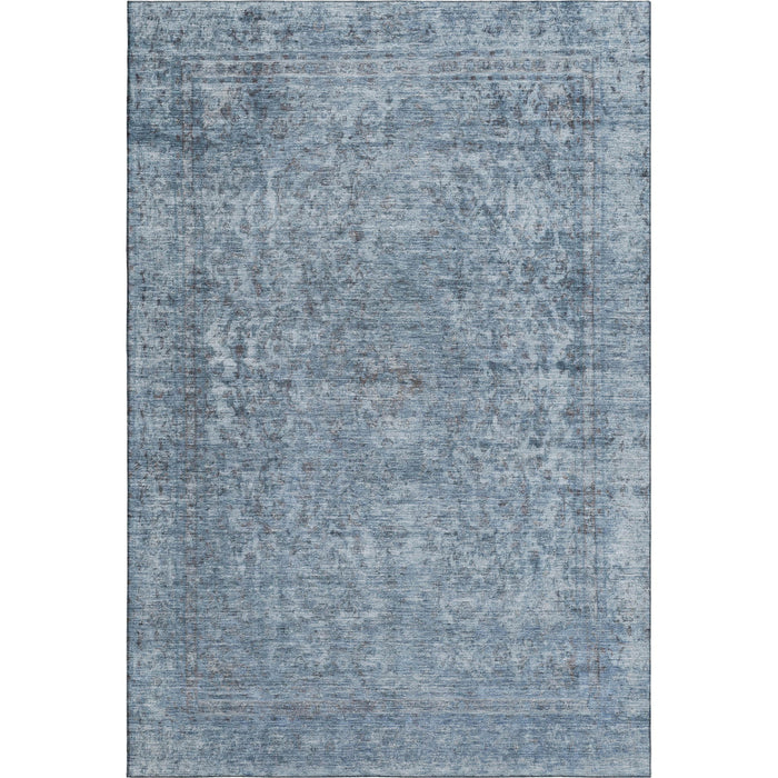 10' X 14' Oriental Washable Area Rug With UV Protection (695840) - Blue / Gray