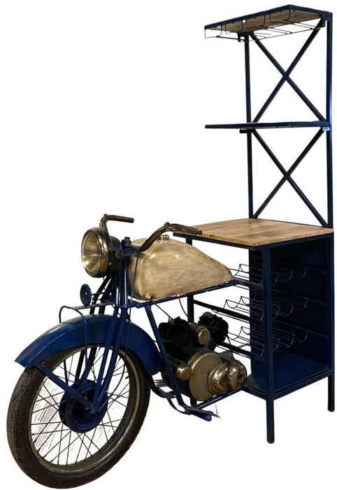 20.5" X 58" X 71" Half - Bike Bar - Blue