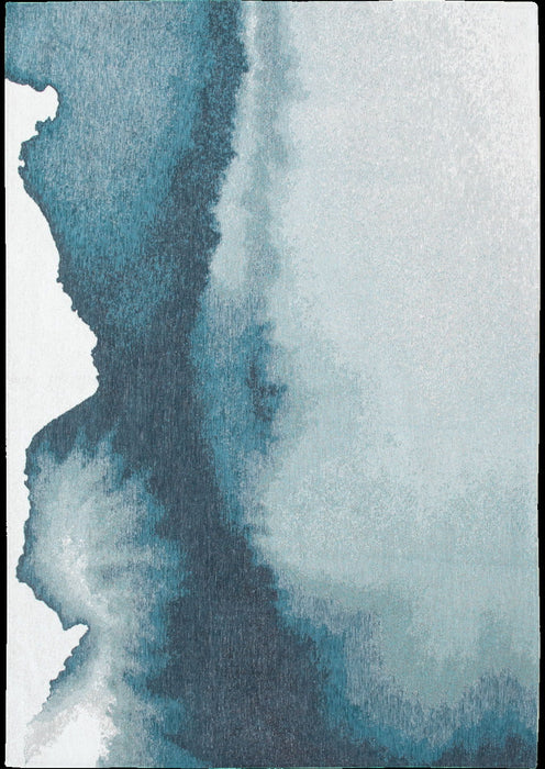 9' x 13' Abstract Non Skid Area Rug - Gray And Blue