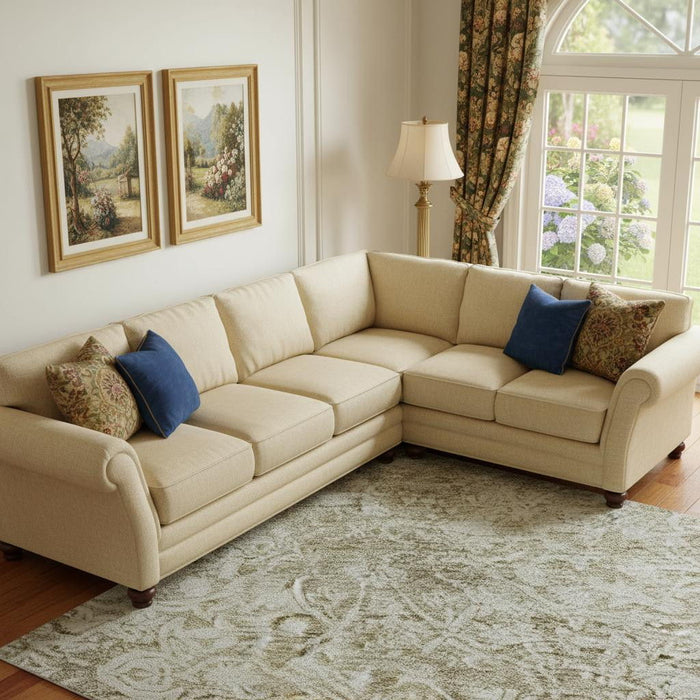 10' X 14' Oriental Washable Area Rug With UV Protection (700589) - Beige / Ivory