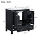 Giga bathroom vanity with single undermount sink, wood frame, two doors, drawer, soft-close, multifunctional storage.