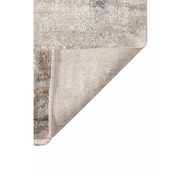 8' X 10' Medallion Area Rug With Fringe - Gray