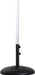 Meridian Furniture Fiji aluminum patio umbrella with round black and white base, outdoor shade for patio or garden.