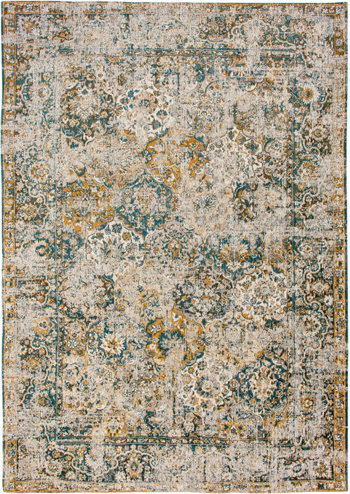 6' x 9' Abstract Non Skid Area Rug - Blue And Green
