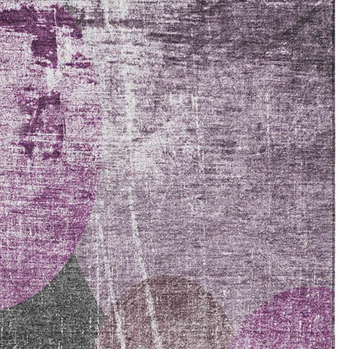 10' X 14' Abstract Washable Area Rug With UV Protection (648904) - Cabernet / Ivory
