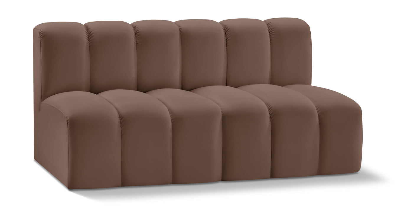 Arc - Faux Leather 2 Seats Modular Sofa