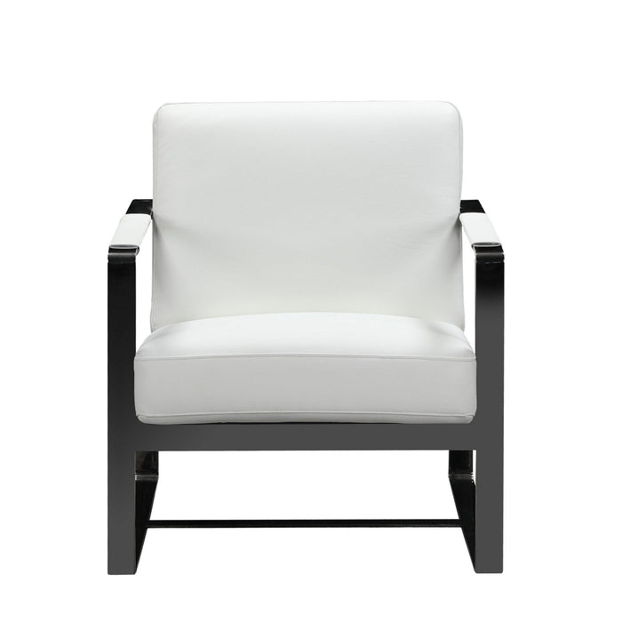 Fabric Arm Chair - White And Black