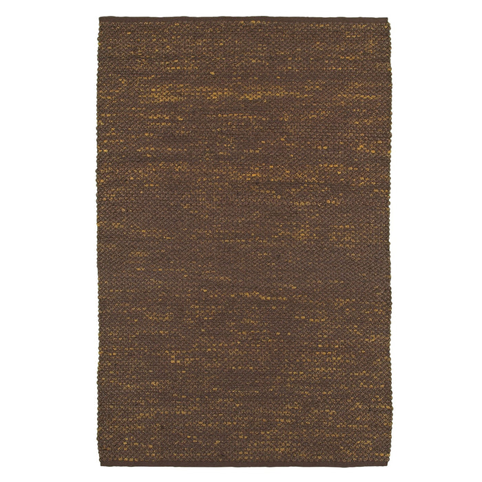 9' x 12' Hand Woven Area Rug - Brown Damask