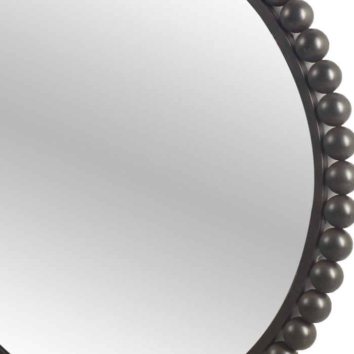 43" Abstract Metal Framed Accent Mirror - Black