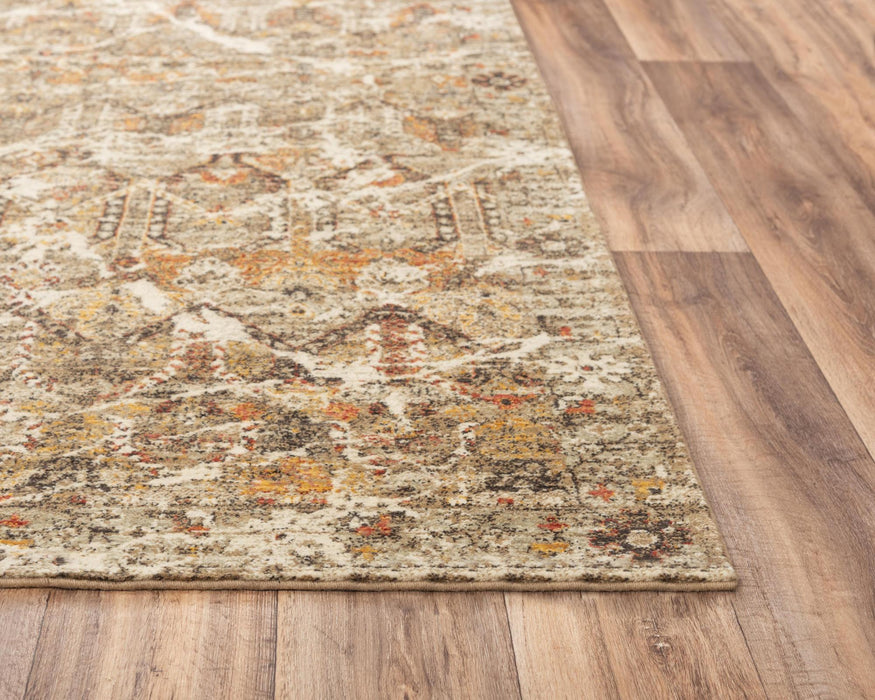 8' X 10' New Zealand Lambs Wool Abstract Hand Carved Handmade Area Rug (747853) - Brown / Beige / Ivory / Green