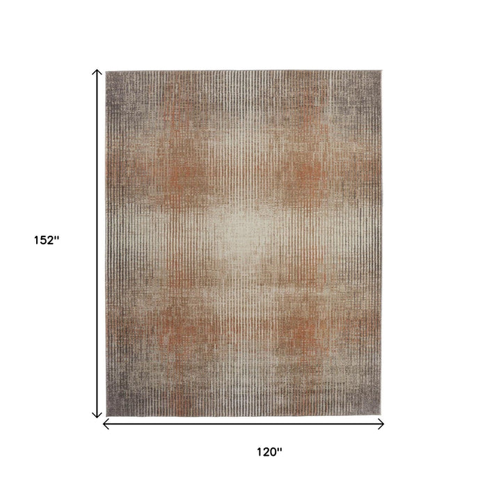 10' X 13' Abstract Area Rug - Ivory